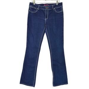 Wrangler Women Booty Up Bootcut Mid Rise Blue Denim Jean 11/12x36 - 10MWZNI